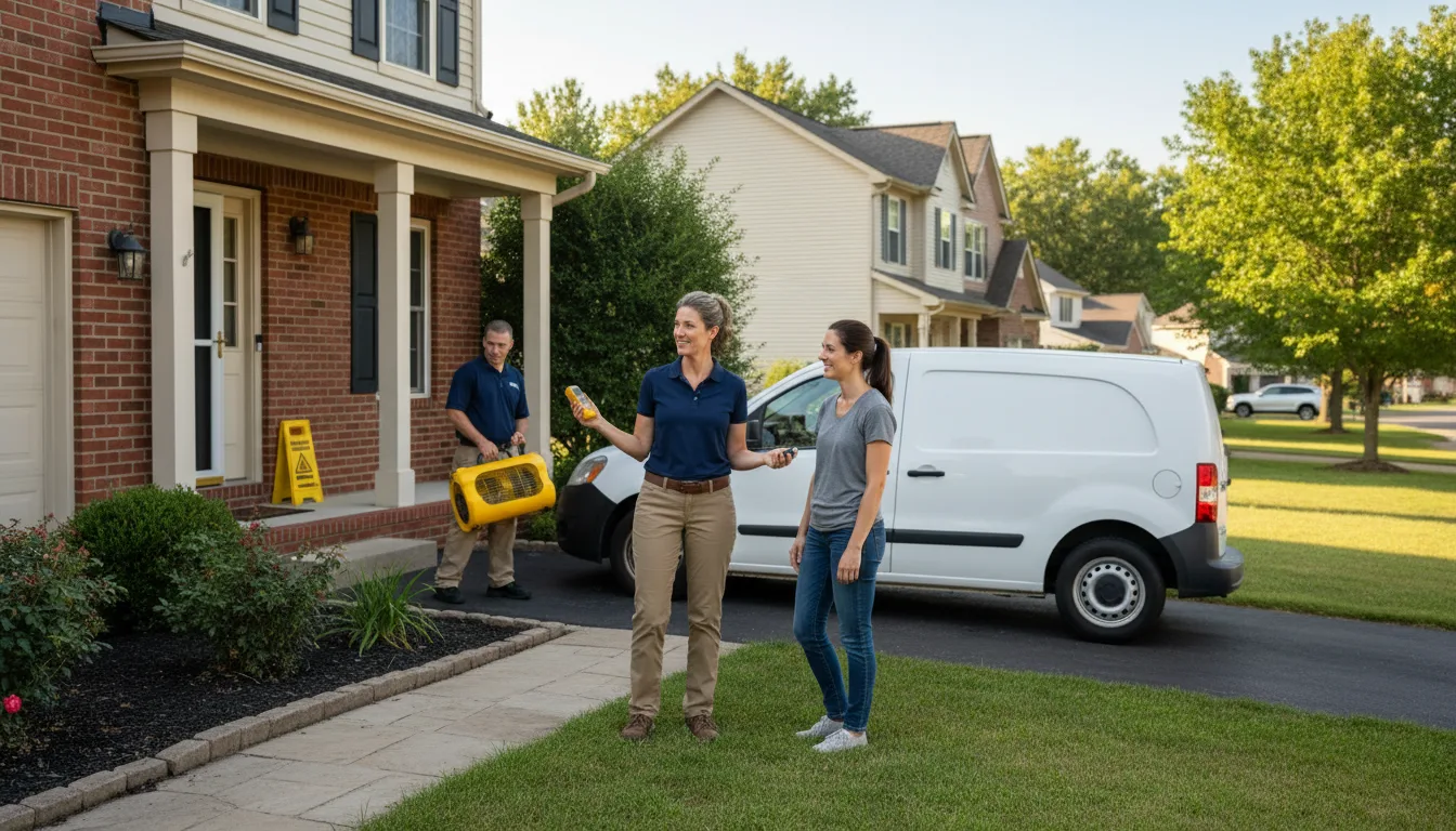 Residential water damage restoration in King Of Prussia, PA